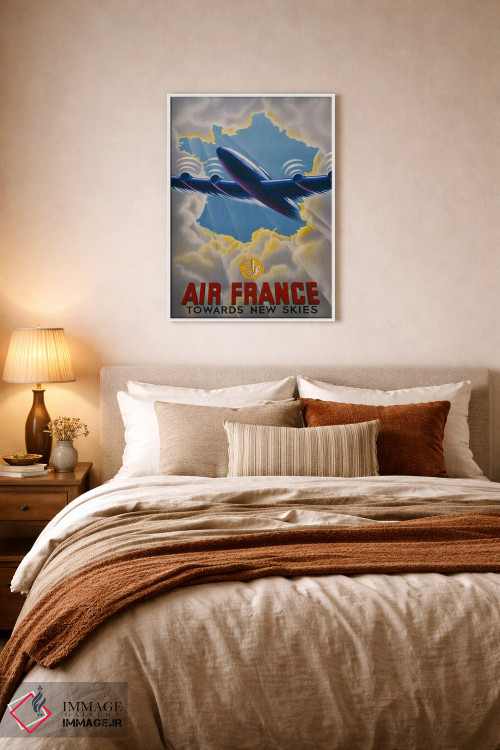 تابلو دکوراتیو ایر فرانس به سوی آسمان های نو اثر پرینت کالکشن - D6W