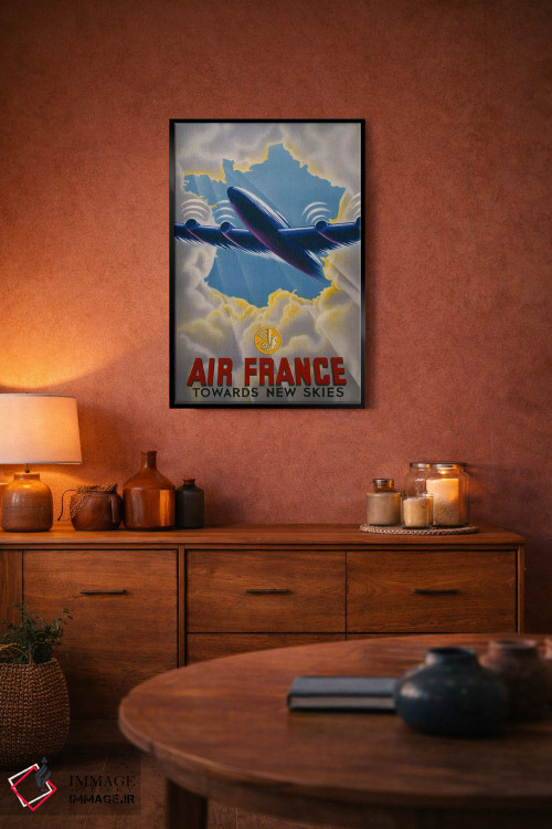 تابلو دکوراتیو ایر فرانس به سوی آسمان های نو اثر پرینت کالکشن - D5B