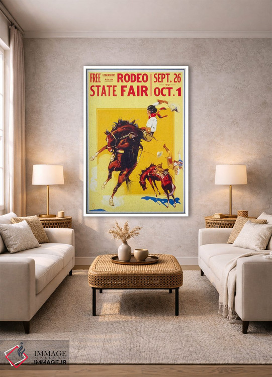 تابلو دکوراتیو جشنواره دولتی رودئو، روآن، دو دختر گاوچران اثر پرینت کالکشن - D1W