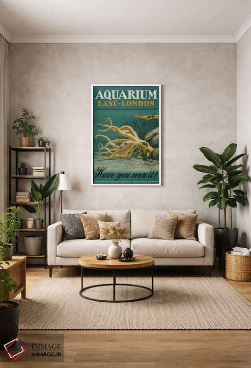 تابلو دکوراتیو آکواریوم، شرق لندن اثر پرینت کالکشن - D1W