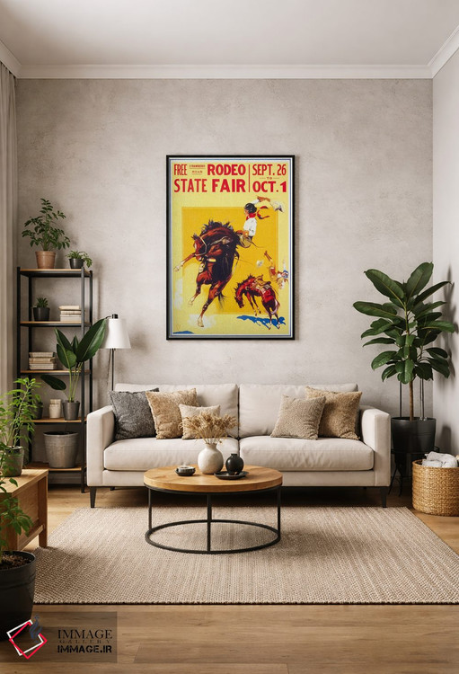 تابلو دکوراتیو جشنواره دولتی رودئو، روآن، دو دختر گاوچران اثر پرینت کالکشن - D2B