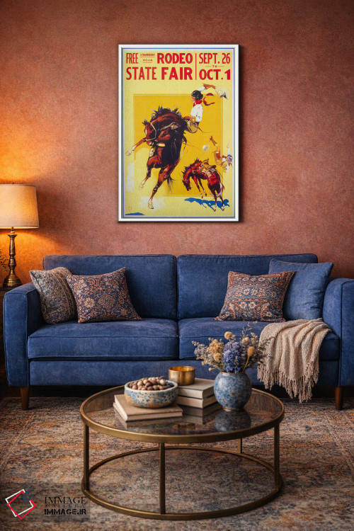 تابلو دکوراتیو جشنواره دولتی رودئو، روآن، دو دختر گاوچران اثر پرینت کالکشن - D3W