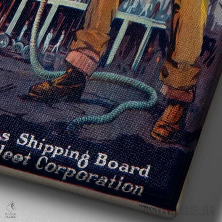 تابلو دکوراتیو در حال کار برای پیروزی اثر پرینت کالکشن - نمای نزدیک بافت بوم