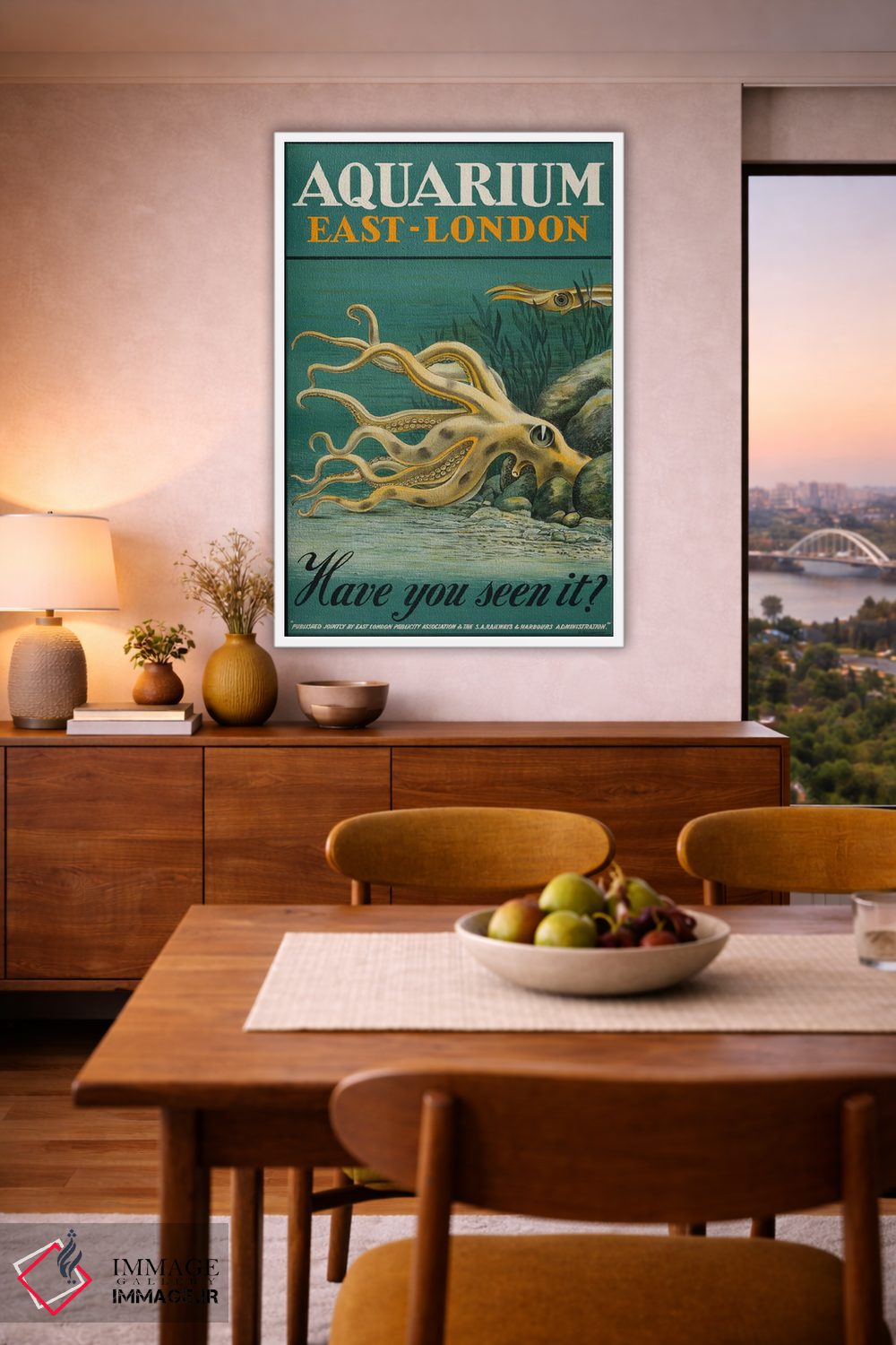 تابلو دکوراتیو آکواریوم، شرق لندن اثر پرینت کالکشن - D6W