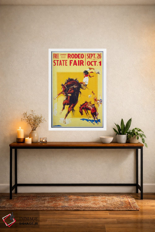 تابلو دکوراتیو جشنواره دولتی رودئو، روآن، دو دختر گاوچران اثر پرینت کالکشن - D4W