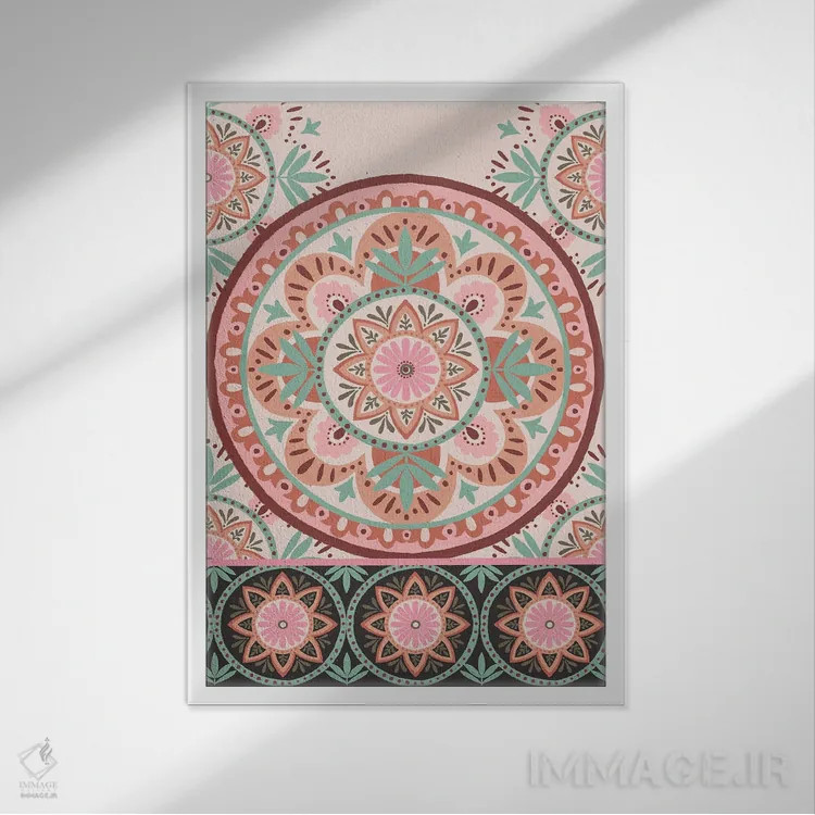 تابلو دکوراتیو رویاهای سفالی اثر کورین لنت - نمای قابدار سفید