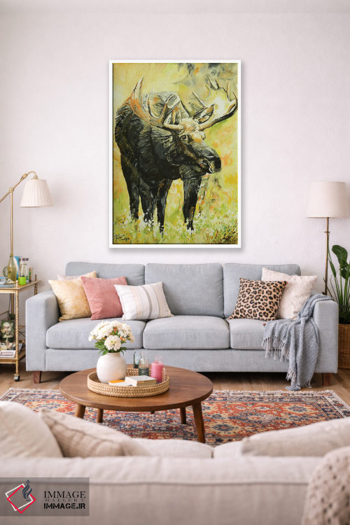 تابلو دکوراتیو گوزن آزاد اثر پاتریشیا کارول - D1W