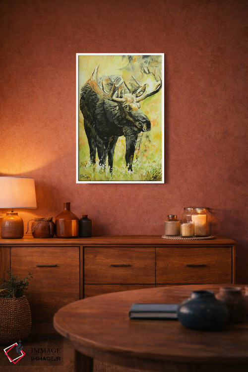 تابلو دکوراتیو گوزن آزاد اثر پاتریشیا کارول - D3W