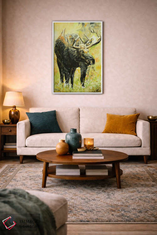 تابلو دکوراتیو گوزن آزاد اثر پاتریشیا کارول - D2W