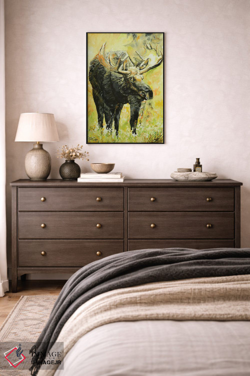 تابلو دکوراتیو گوزن آزاد اثر پاتریشیا کارول - D5B