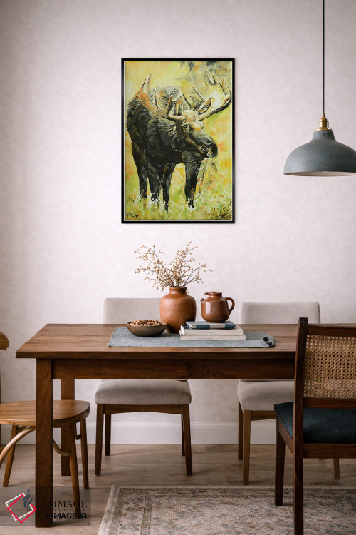 تابلو دکوراتیو گوزن آزاد اثر پاتریشیا کارول - D6B