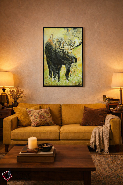 تابلو دکوراتیو گوزن آزاد اثر پاتریشیا کارول - D4B