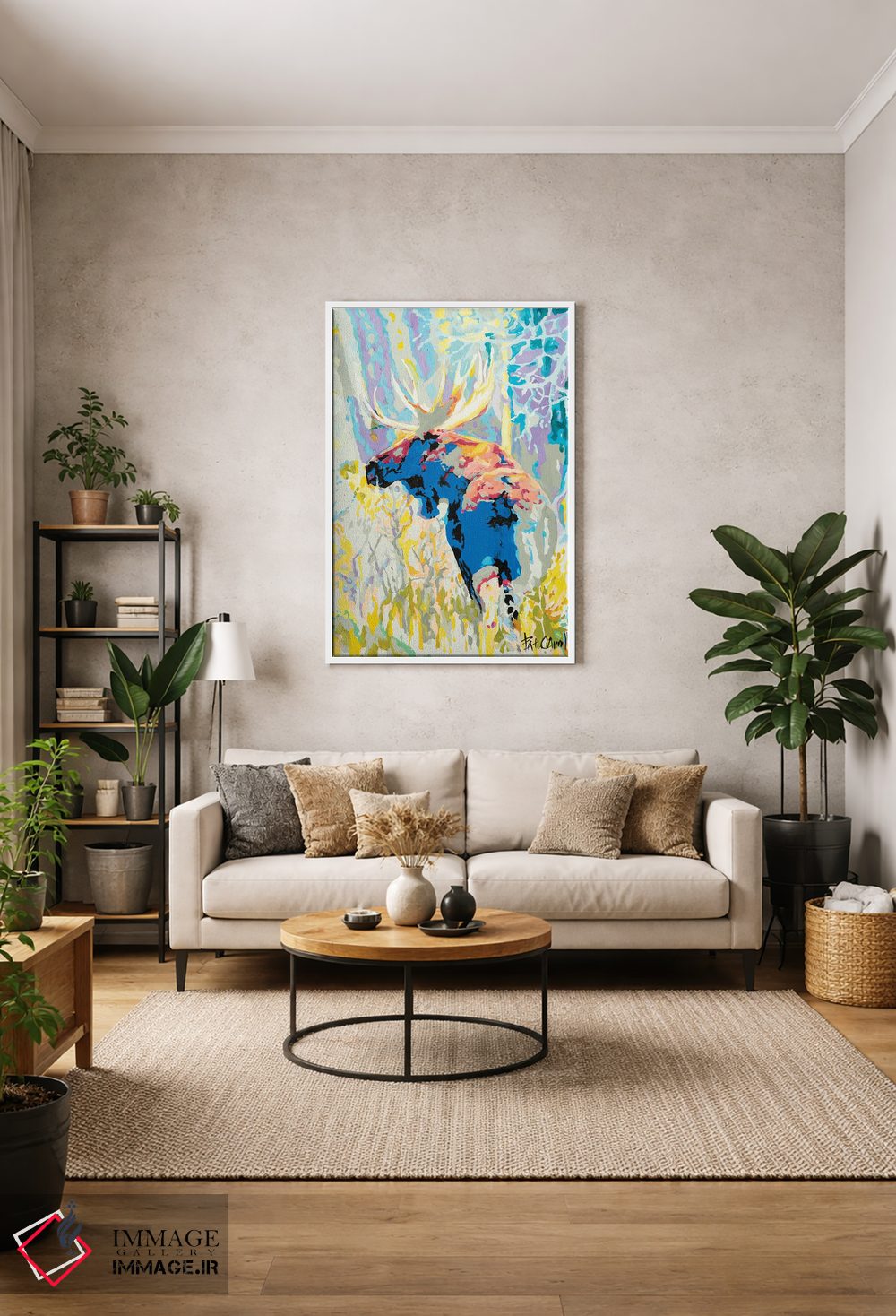 تابلو دکوراتیو استتار گوزن شمالی اثر پاتریشیا کارول - D1W