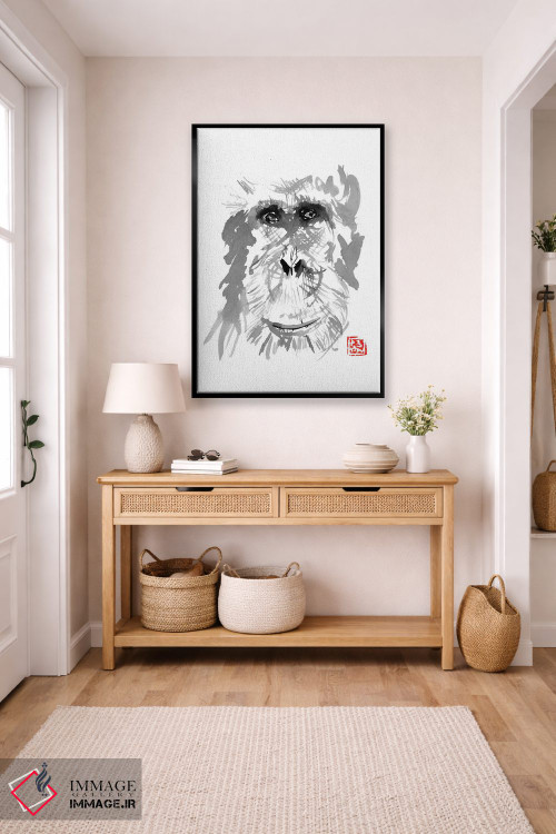 تابلو دکوراتیو اورانگوتان پیر اثر پشان - D5B