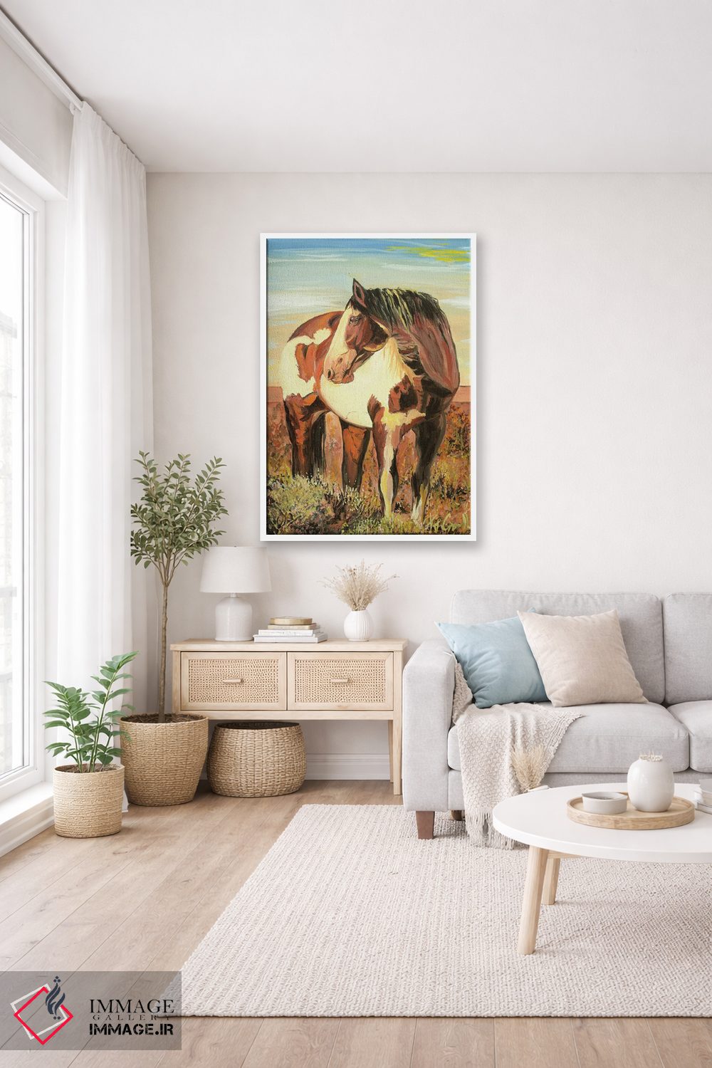 تابلو دکوراتیو اسب نقاشی شده اثر پاتریشیا کارول - D3W