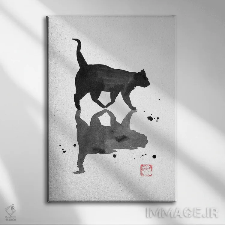 تابلو دکوراتیو گودال آب اثر پشان - نمای روبهرو روی دیوار