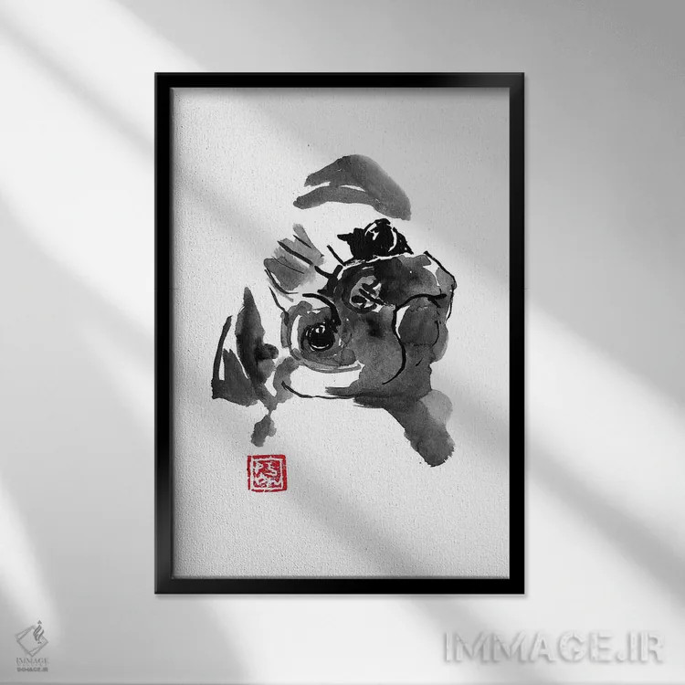 تابلو دکوراتیو چی؟ اثر پشان - نمای قابدار مشکی