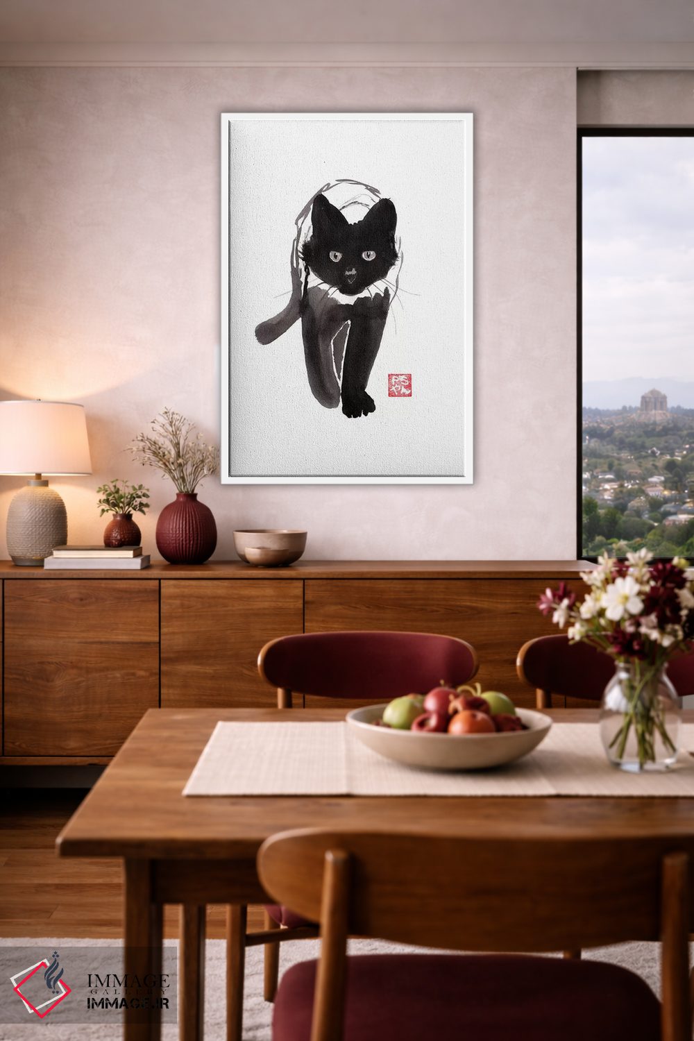 تابلو دکوراتیو گربه راه رونده اثر پشان - D4W