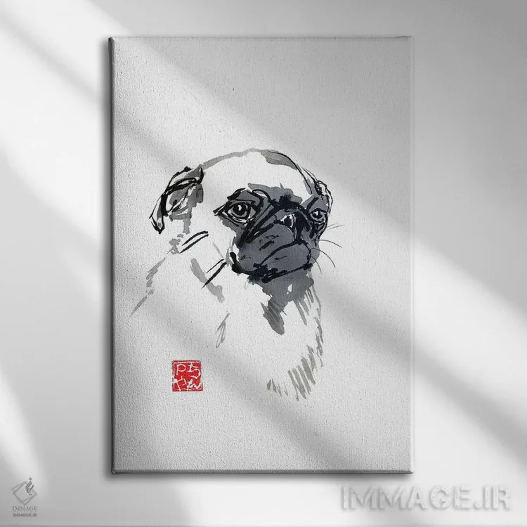 تابلو دکوراتیو کارلین بدخلق اثر پشان - نمای روبهرو روی دیوار