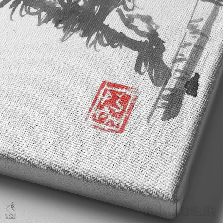 تابلو دکوراتیو خانه شیرین خانه اثر پشان - نمای نزدیک بافت بوم