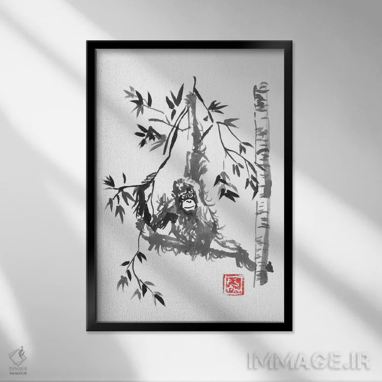 تابلو دکوراتیو خانه شیرین خانه اثر پشان - نمای قابدار مشکی