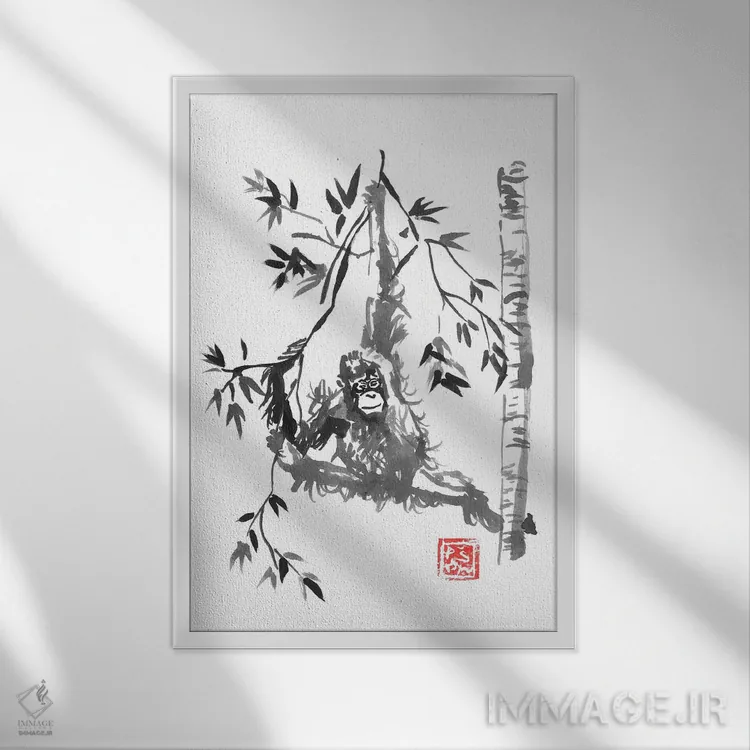 تابلو دکوراتیو خانه شیرین خانه اثر پشان - نمای قابدار سفید