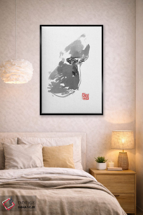 تابلو دکوراتیو اورانگوتان غمگین اثر پشان - D2B