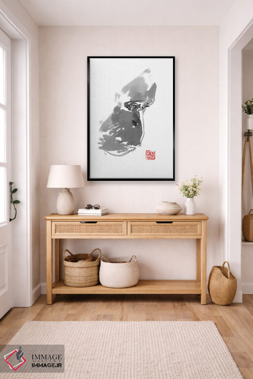 تابلو دکوراتیو اورانگوتان غمگین اثر پشان - D5B