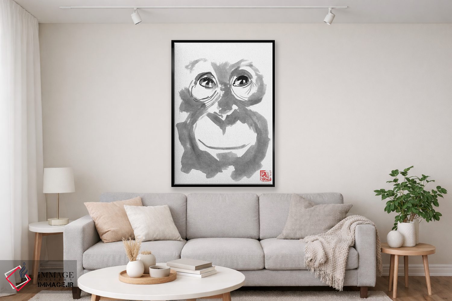 تابلو دکوراتیو اورانگوتان خندان اثر پشان - D2B