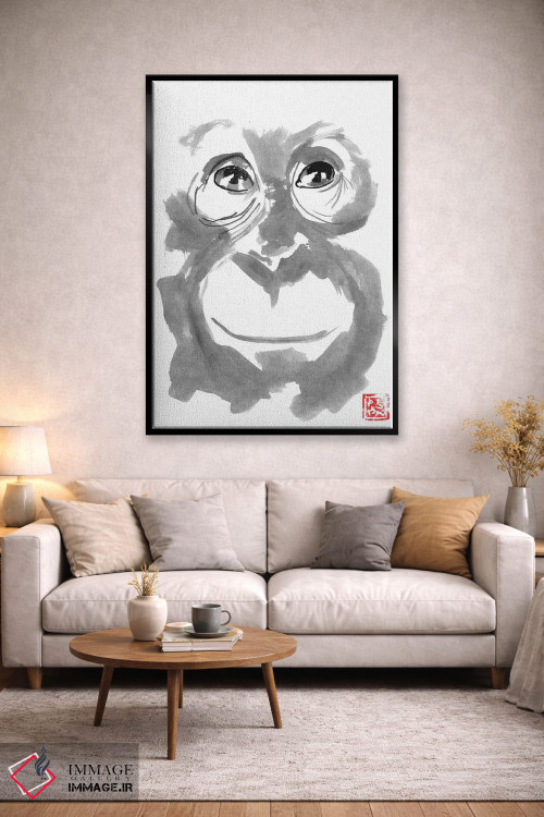 تابلو دکوراتیو اورانگوتان خندان اثر پشان - D3B