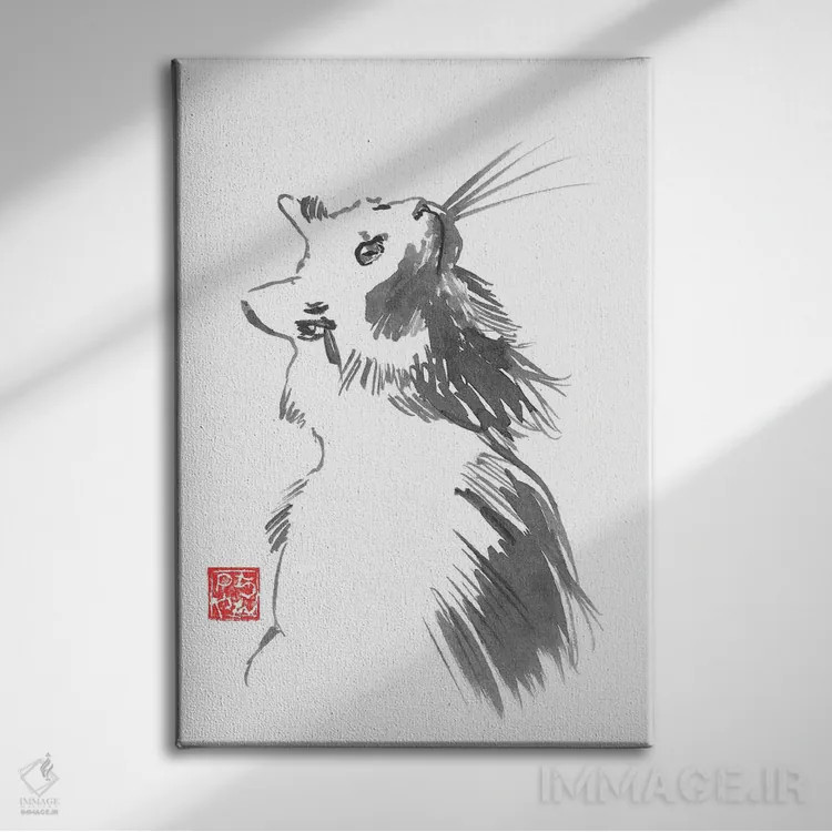 تابلو دکوراتیو هدف اثر پشان - نمای روبهرو روی دیوار