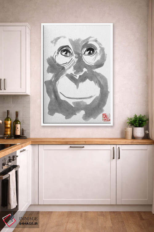 تابلو دکوراتیو اورانگوتان خندان اثر پشان - D5W