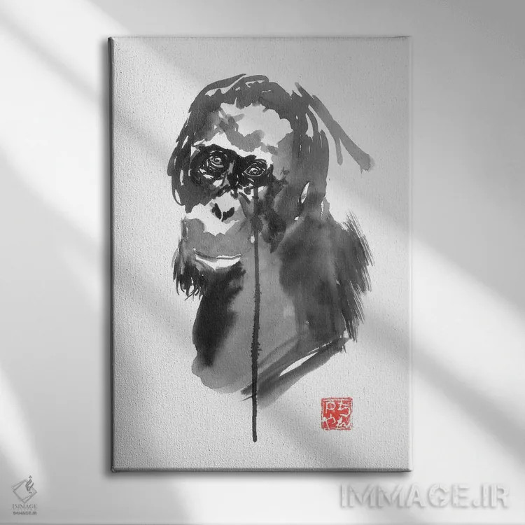 تابلو دکوراتیو بورنئو ۴ اثر پشان - نمای روبهرو روی دیوار