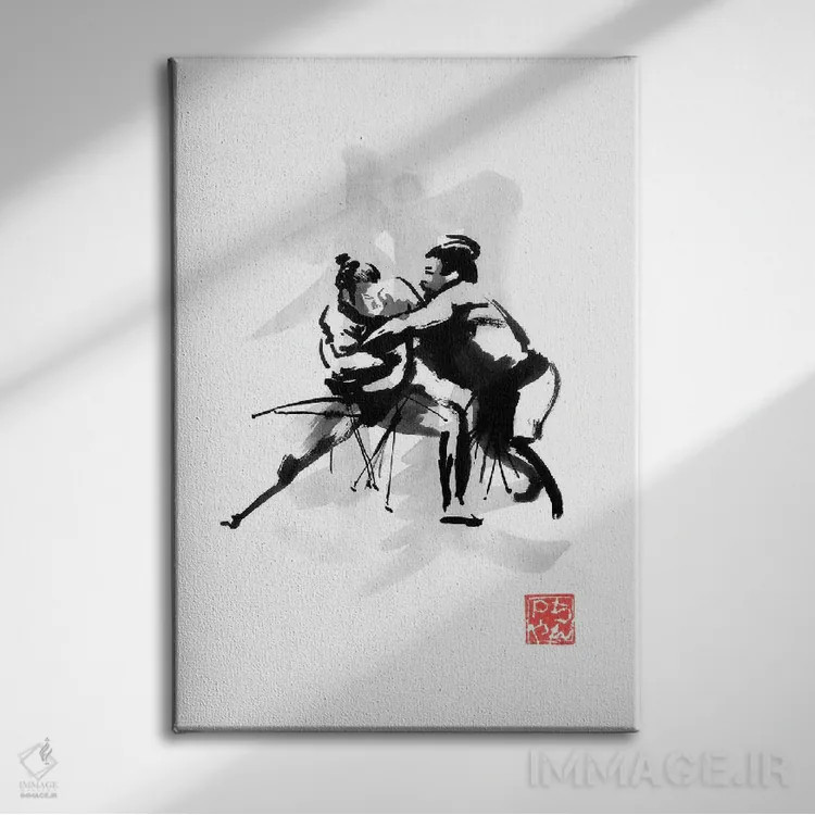 تابلو دکوراتیو سوموتوری اثر پشان - نمای روبهرو روی دیوار