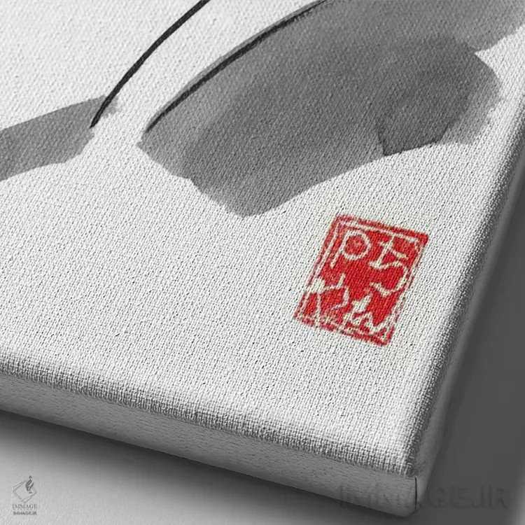 تابلو دکوراتیو گلدوراک ۲ اثر پشان - نمای نزدیک بافت بوم