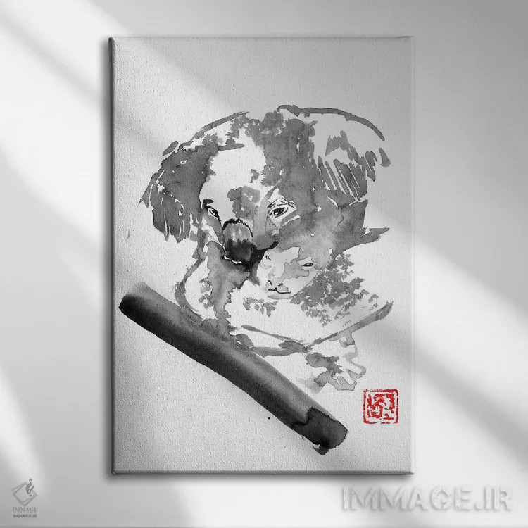 تابلو دکوراتیو کوالا ۴ اثر پشان - نمای روبهرو روی دیوار