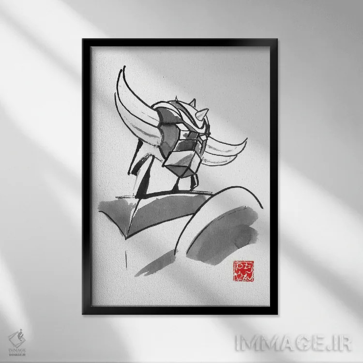 تابلو دکوراتیو گلدوراک ۲ اثر پشان - نمای قابدار مشکی