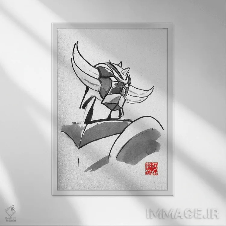 تابلو دکوراتیو گلدوراک ۲ اثر پشان - نمای قابدار سفید