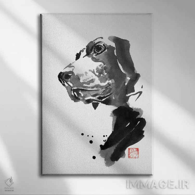 تابلو دکوراتیو گوشه اثر پشان - نمای روبهرو روی دیوار