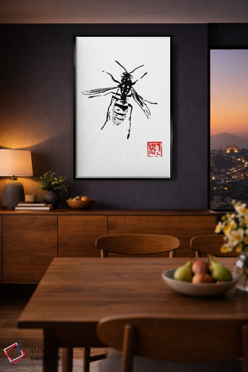 تابلو دکوراتیو زنبور اثر پشان - D1B