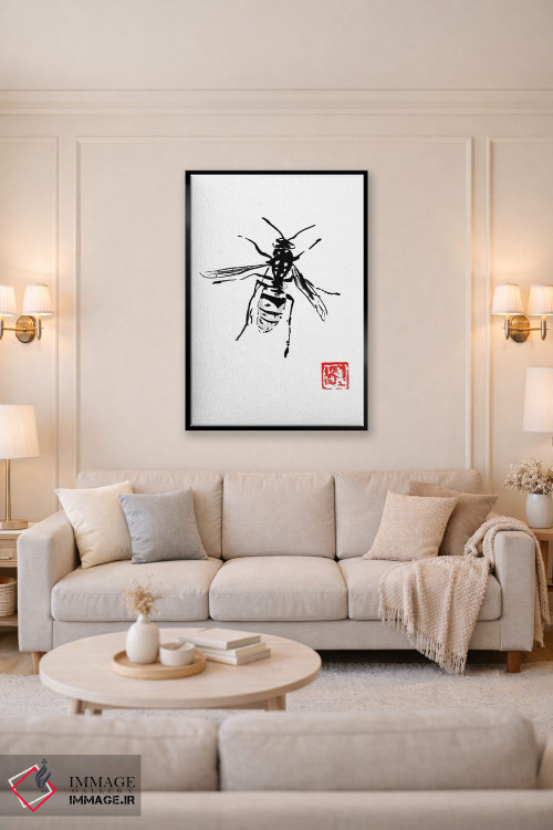 تابلو دکوراتیو زنبور اثر پشان - D5B