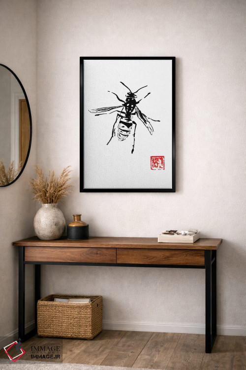 تابلو دکوراتیو زنبور اثر پشان - D6B