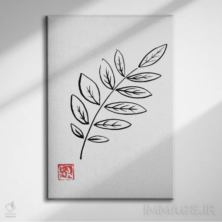 تابلو مینیمال لاله زار اثر پشان - نمای روبهرو روی دیوار