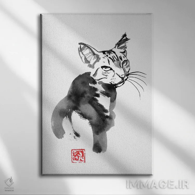 تابلو دکوراتیو ۹ میز اثر پشان - نمای روبهرو روی دیوار