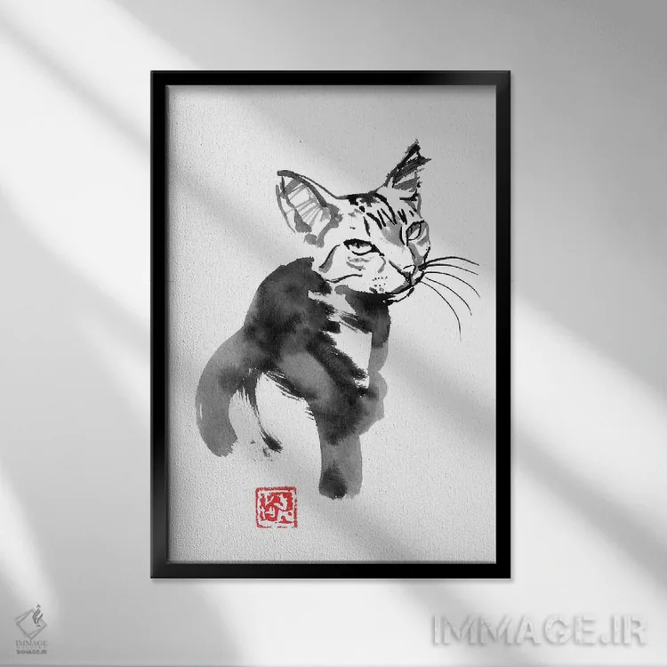 تابلو دکوراتیو ۹ میز اثر پشان - نمای قابدار مشکی