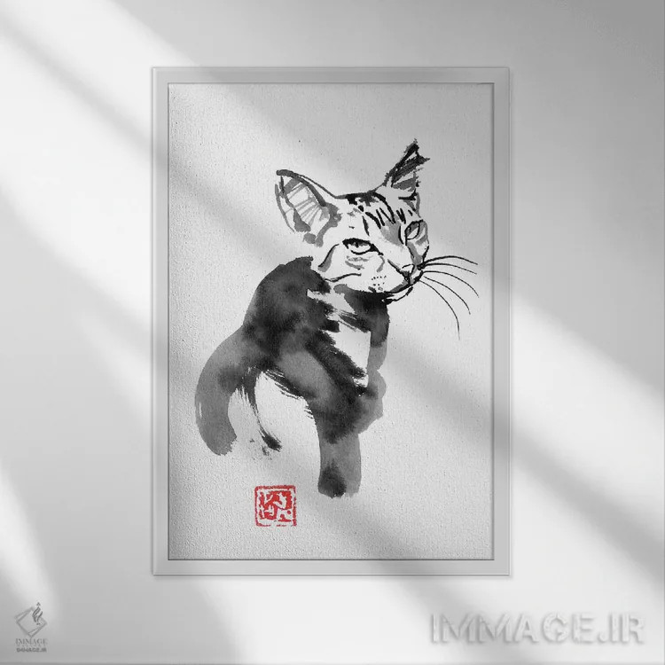 تابلو دکوراتیو ۹ میز اثر پشان - نمای قابدار سفید