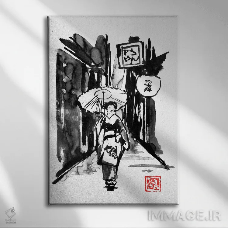 تابلو دکوراتیو ادو اثر پشان - نمای روبهرو روی دیوار