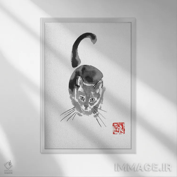 تابلو دکوراتیو از بالا اثر پشان - نمای قابدار سفید