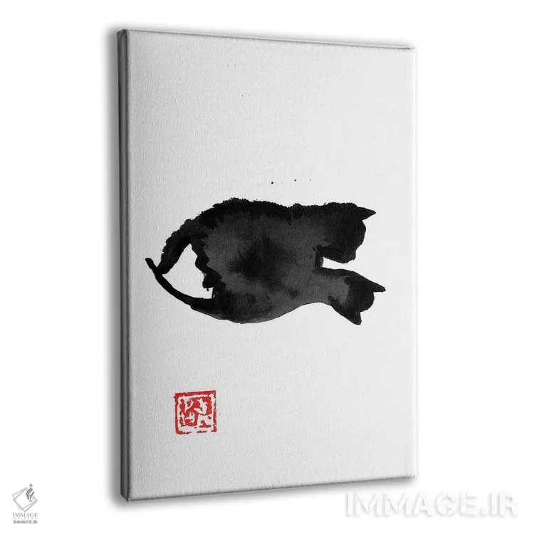 تابلو مینیمال کک ها اثر پشان - نمای پرسپکتیو محصول