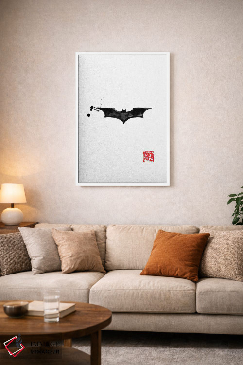 تابلو مینیمال لوگوی بتمن اثر پشان - D3W